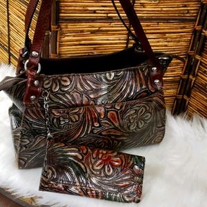 Patricia Nash leather handbag & wallet